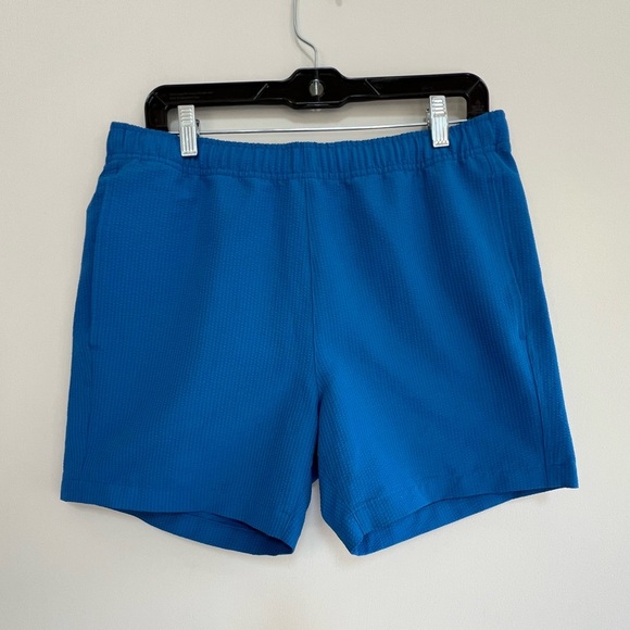 Theory Jace Splash Seer Swim Shorts in Sail Blue, size M - Picture 2 of 10